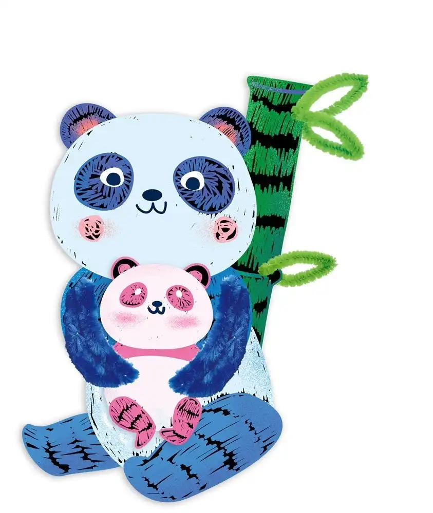 Avenir Scratch Pandas Art/Craft Paper Colour Activity Kids/Children Fun Toy 3y+