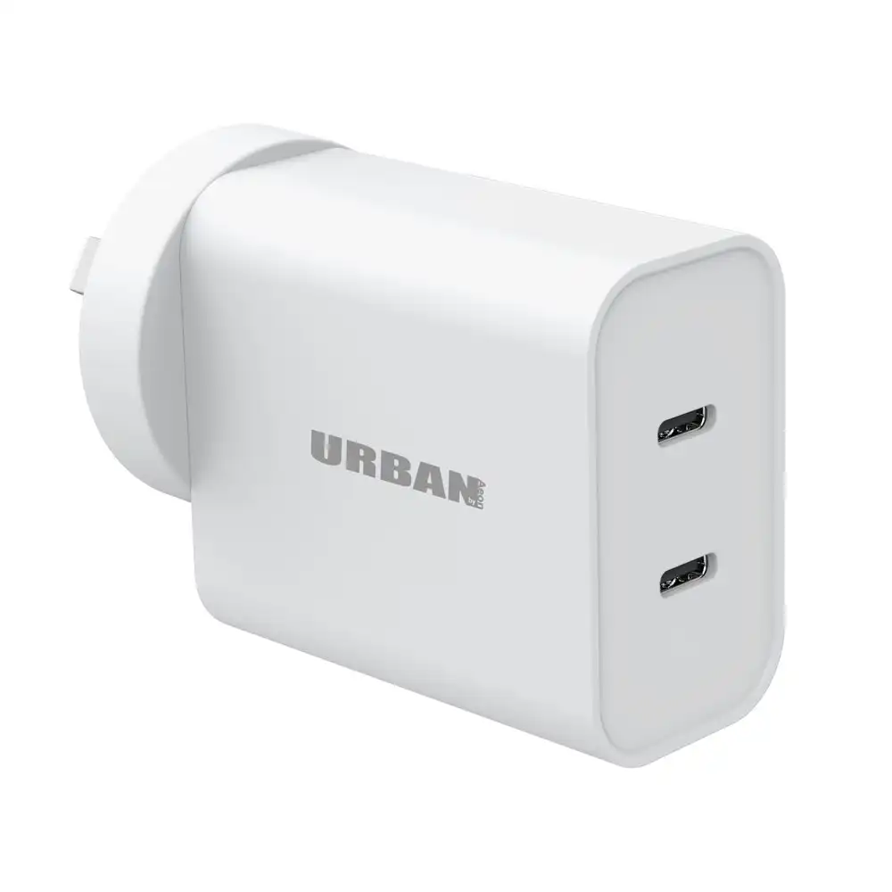 Urban 40W PD Dual-C/Dual Port Phone/Electronic Device Charger USB-C Universal