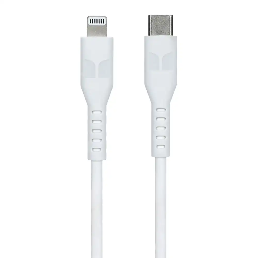 Monster 2M MFI-Certified Lightning to USB-C Charging/Sync Cable For iPhone WHT