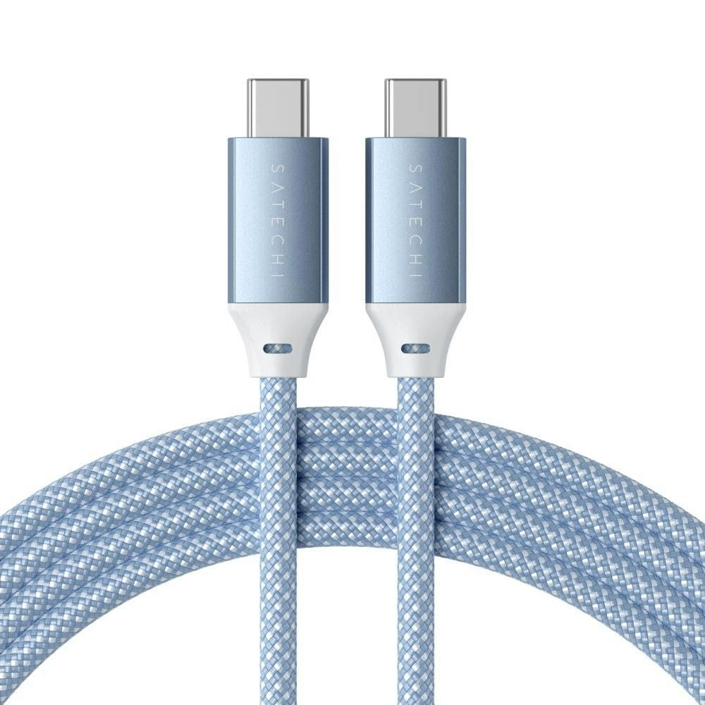 Satechi 2m Male USB-C to Type C 100W Charging Cable For MacBook Pro/Air M2 Blue