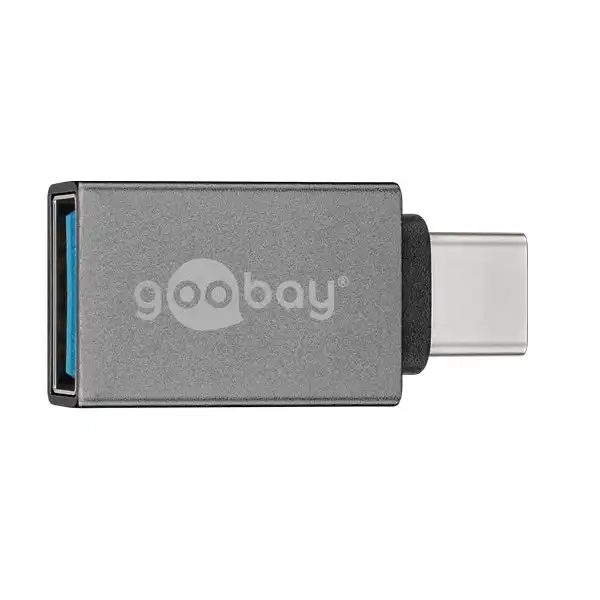 Goobay USB-C Male to USB-A 3.0 Female Cable Connector Adapter For Laptop/PC Grey