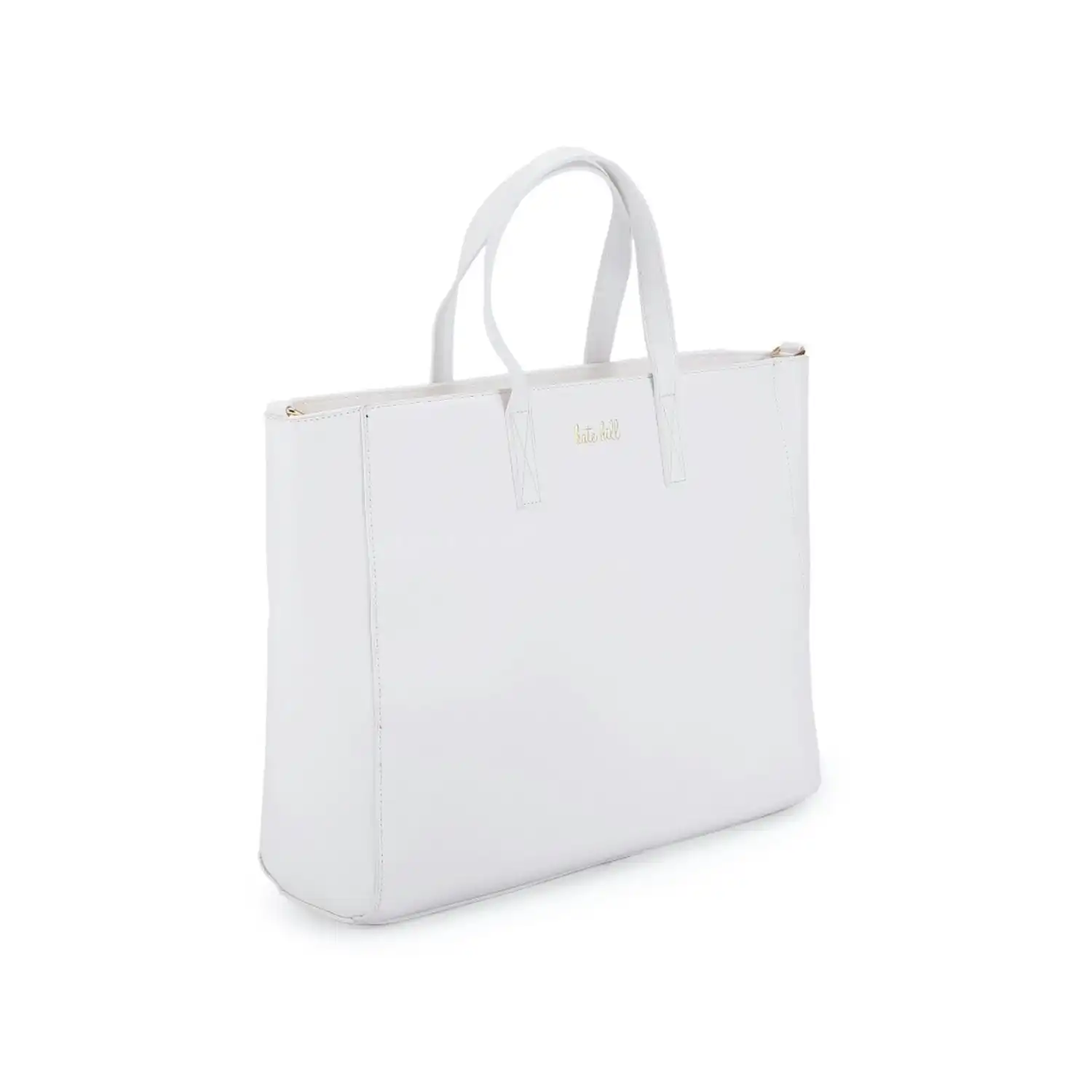 Kate Hill Bloom Travel Tote Bag w/ Attachable Shoulder Strap White 15.5L