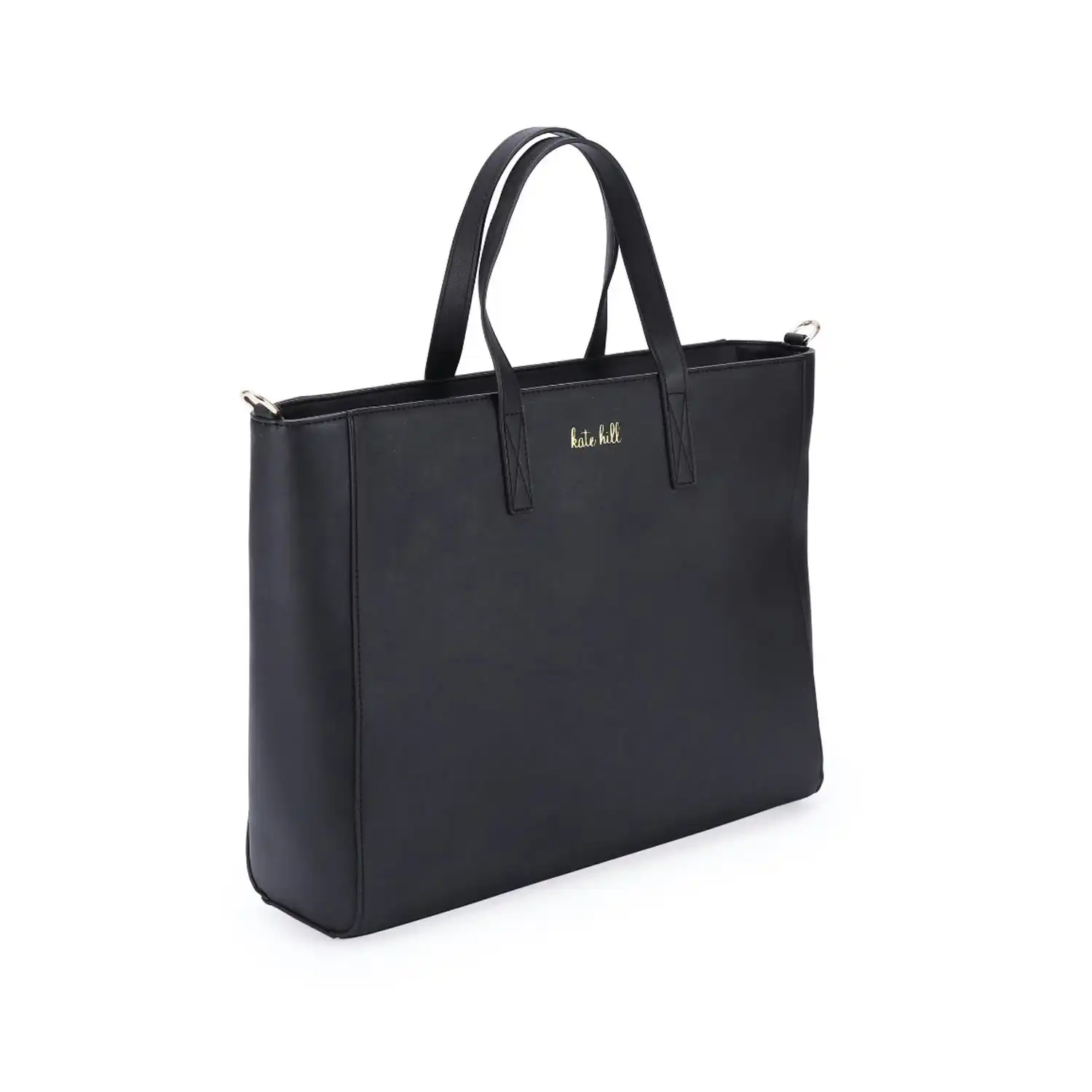 Kate Hill Bloom Travel Tote Bag w/ Attachable Shoulder Strap Black 15.5L