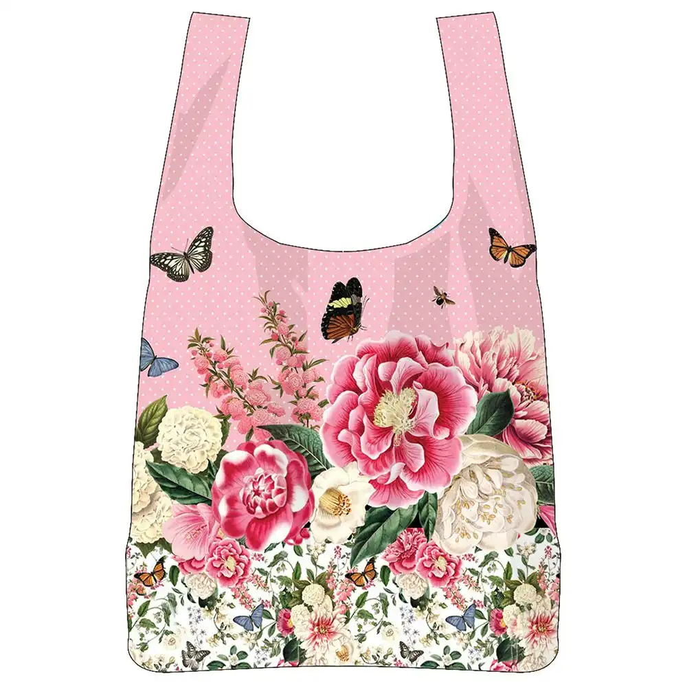 2PK Floral Garden 65x40cm Decorative Shoulder/Tote Bag Women's Handbag Pink