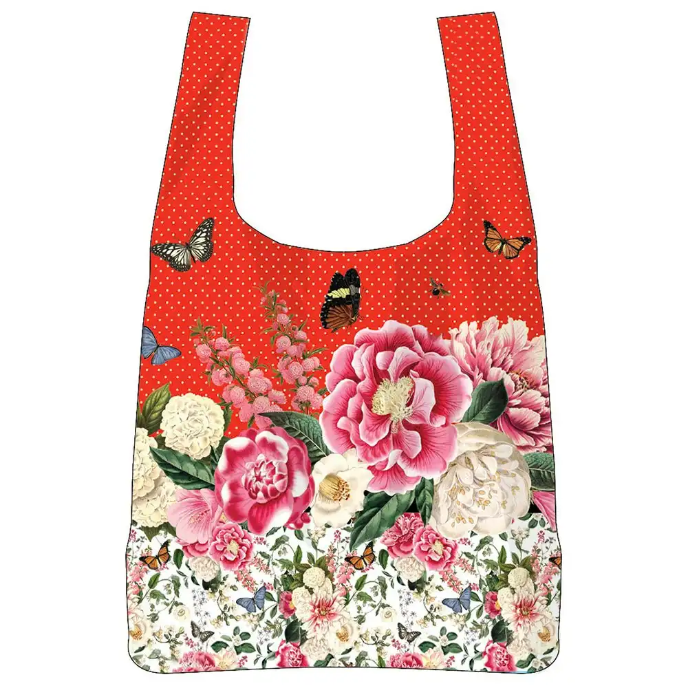 2PK Floral Garden 65x40cm Decorative Shoulder/Tote Bag Women's Handbag Red