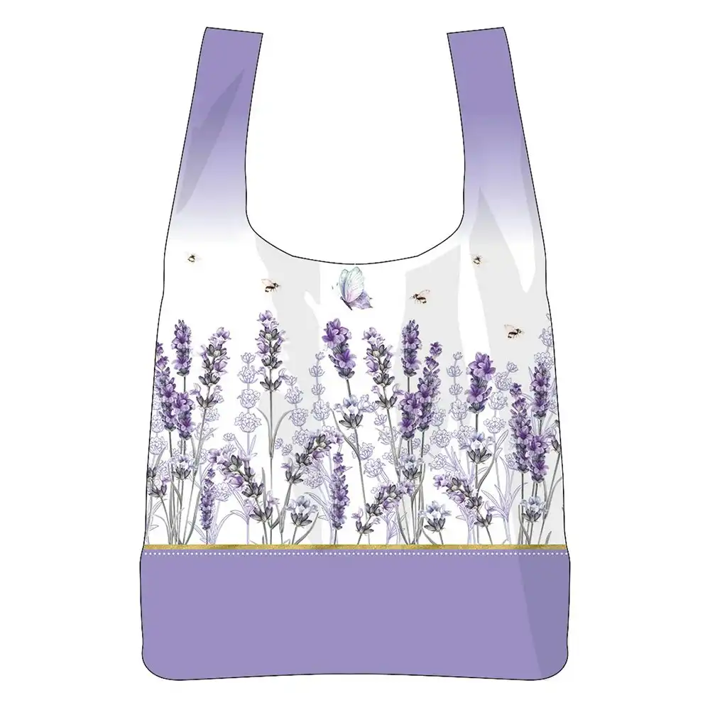 2PK Floral Dreams 65x40cm Decorative Shoulder/Tote Bag Women's Handbag Purple