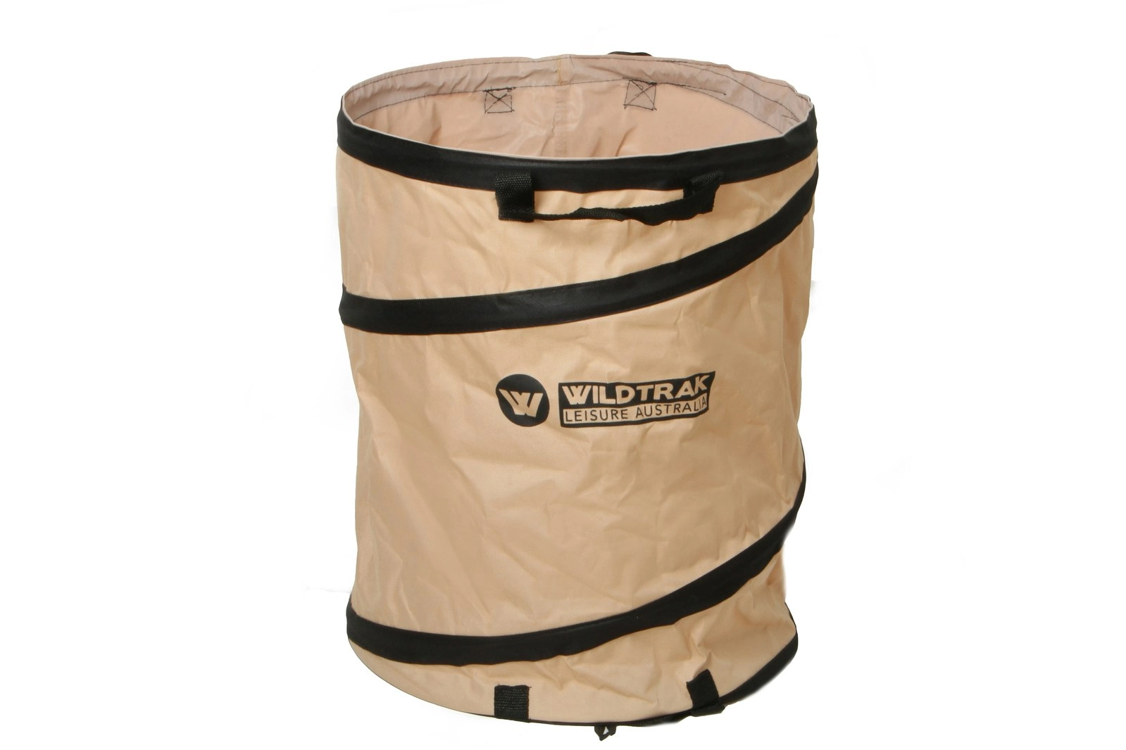 Wildtrak Round 46x40cm Collapsible Camp Storage Rubbish Bin/Laundry Basket Beige