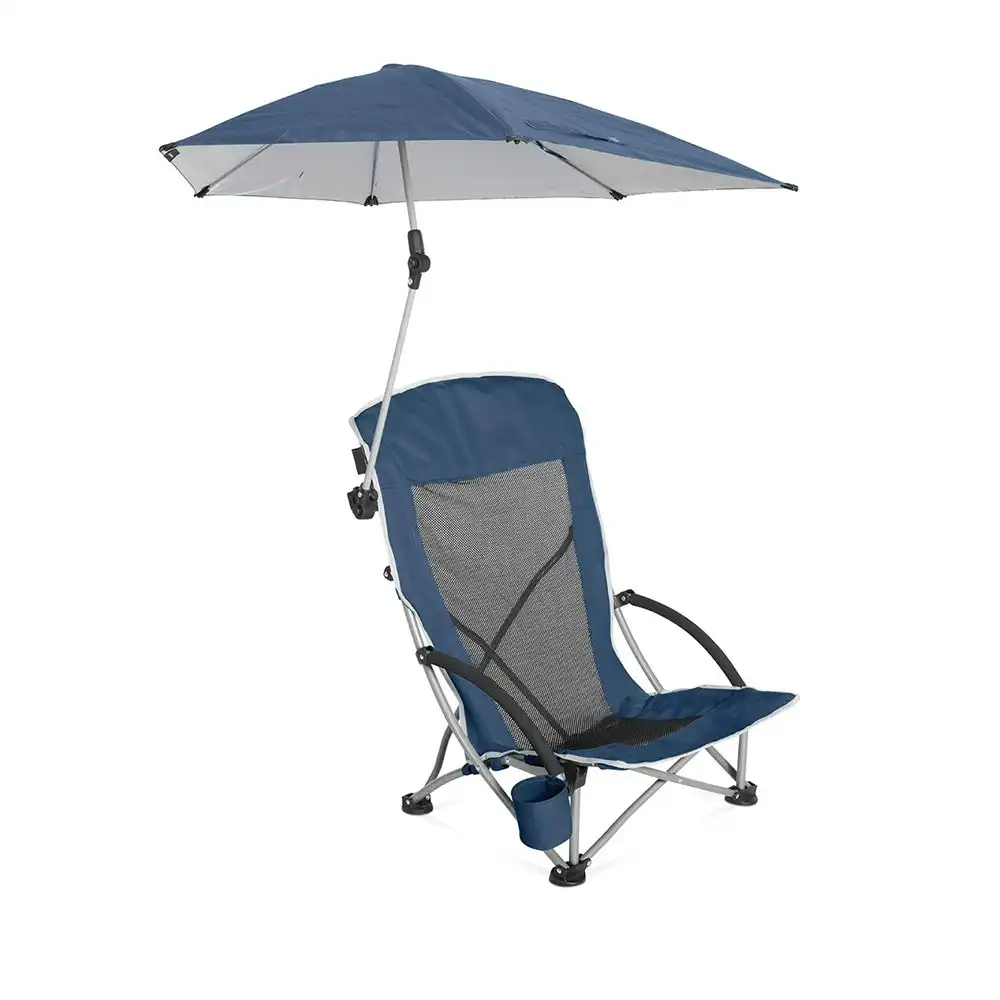 Sport-Brella Adjustable Beach Chair Outdoor Seating w/ UPF50+ Shade Umbrella