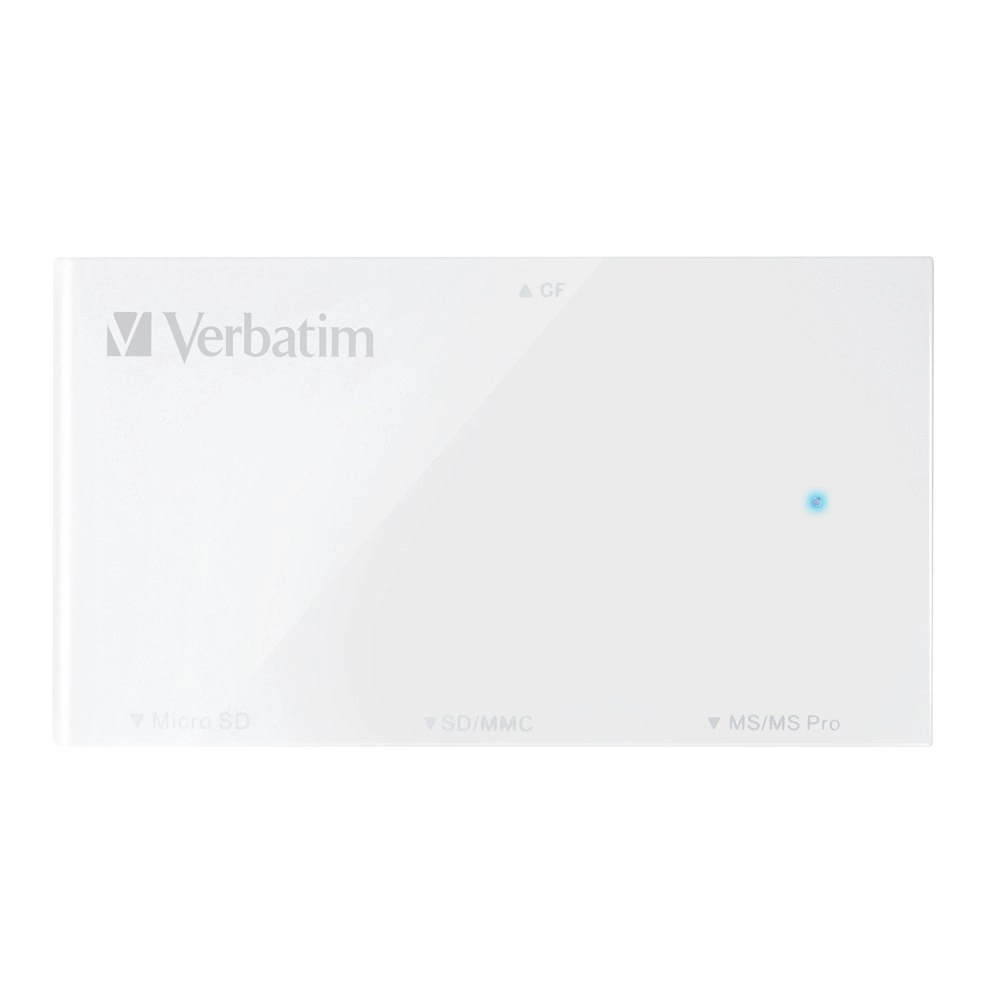 Verbatim 4-in-1 Universal USB 3.0 Memory Card Reader For Laptop/PC/Mac White