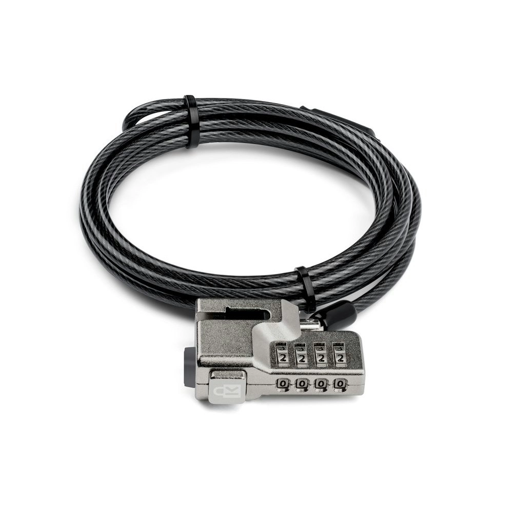 Kensington 4-Wheel Combination Lock Security Cable For Surface Pro/Go Black