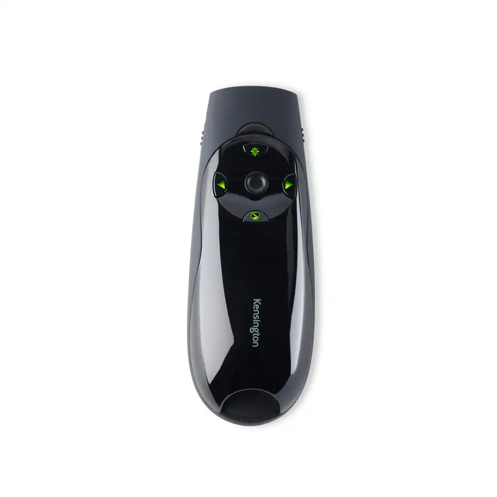 Kensington Wireless Presenter Expert Green Laser Remote w/ USB Receiver Black