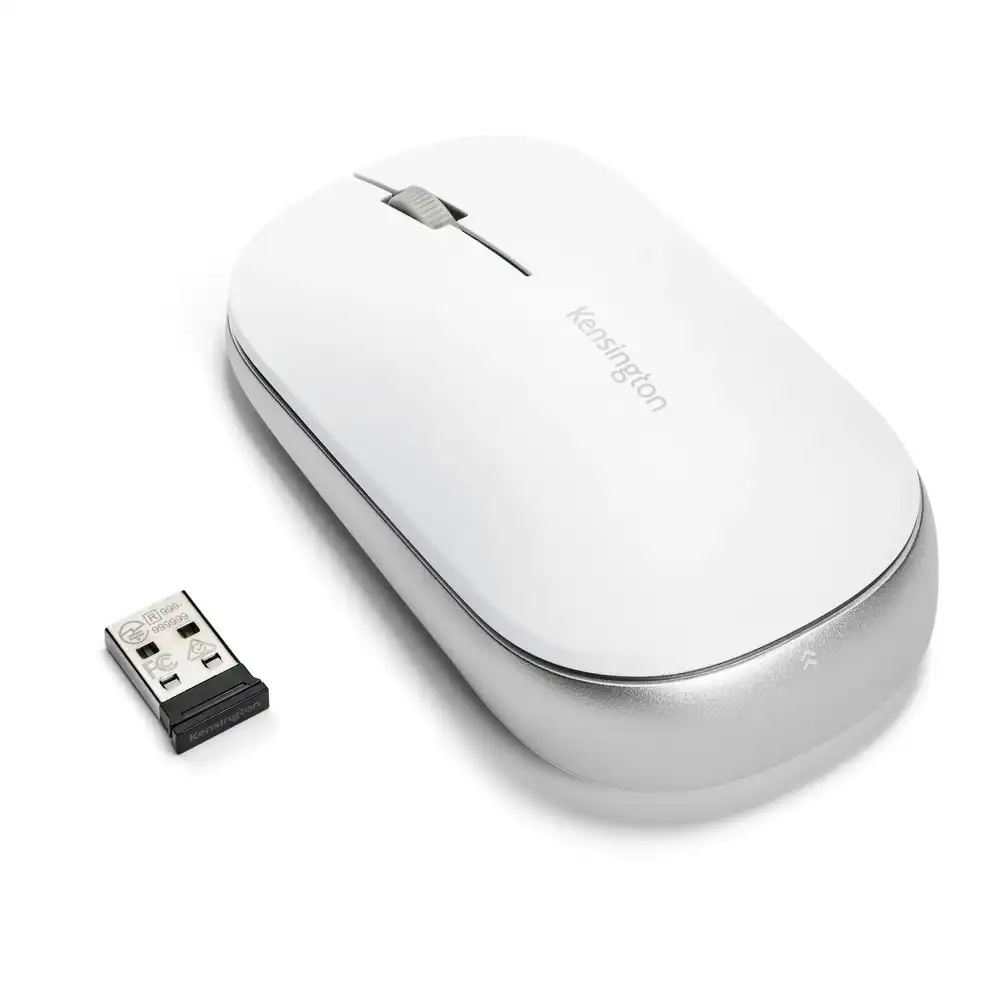 Kensington Suretrack 2.0 Wireless 2.4GHz Bluetooth Mouse For Laptop White/Silver