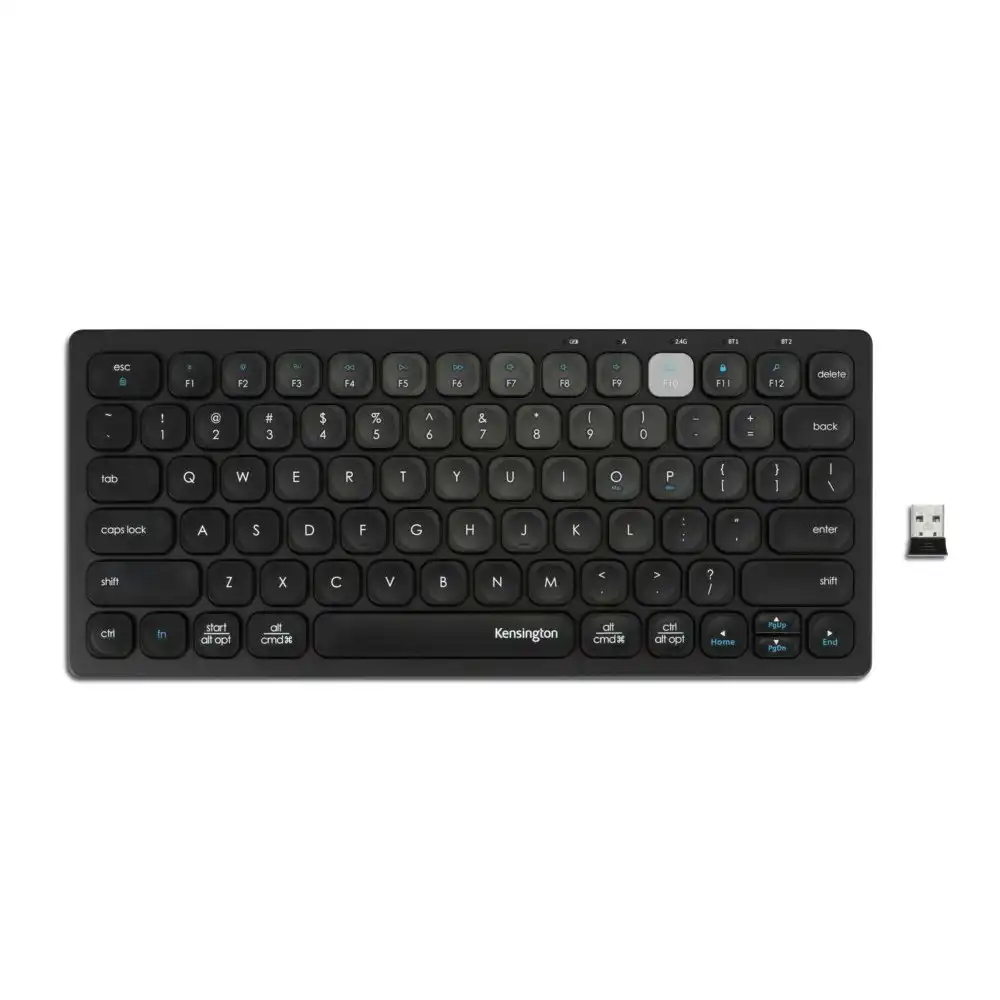 Kensington Mutli-Device Dual Wireless Bluetooth Keyboard For Laptop/PC Black