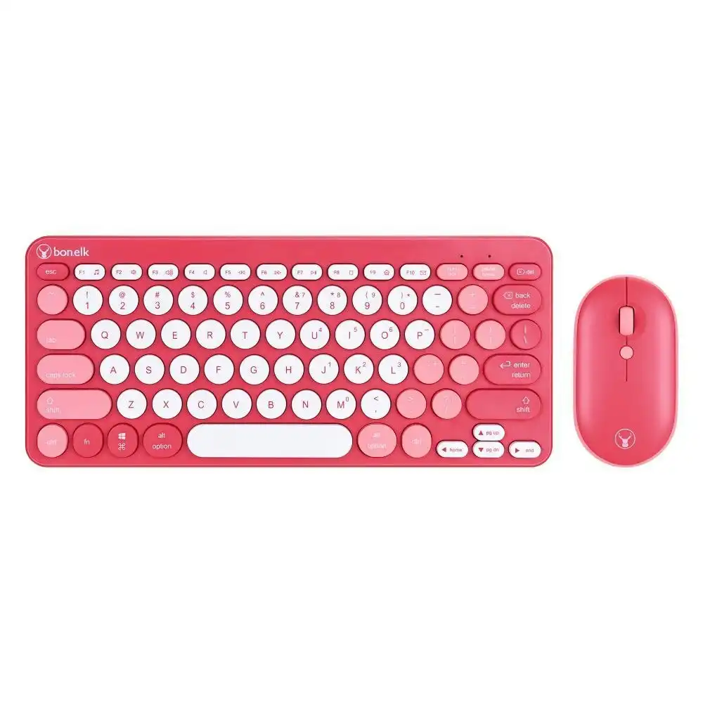Bonelk KM-383 USB Wireless Keyboard & Mouse 1800DPI Combo For Laptop/PC Red