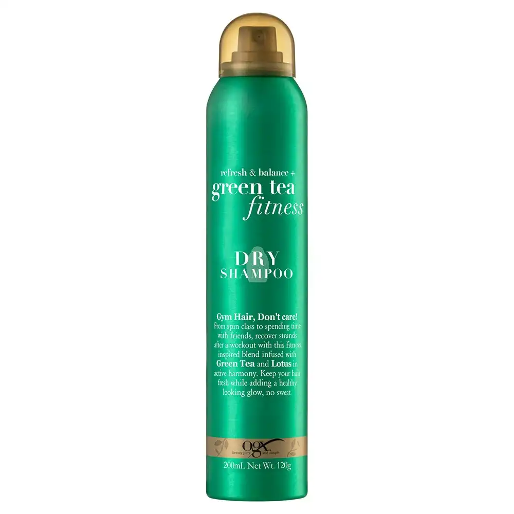 OGX 120g/200ml Dry Shampoo Refresh & Balance Green Tea Fitness Hair Care Spray