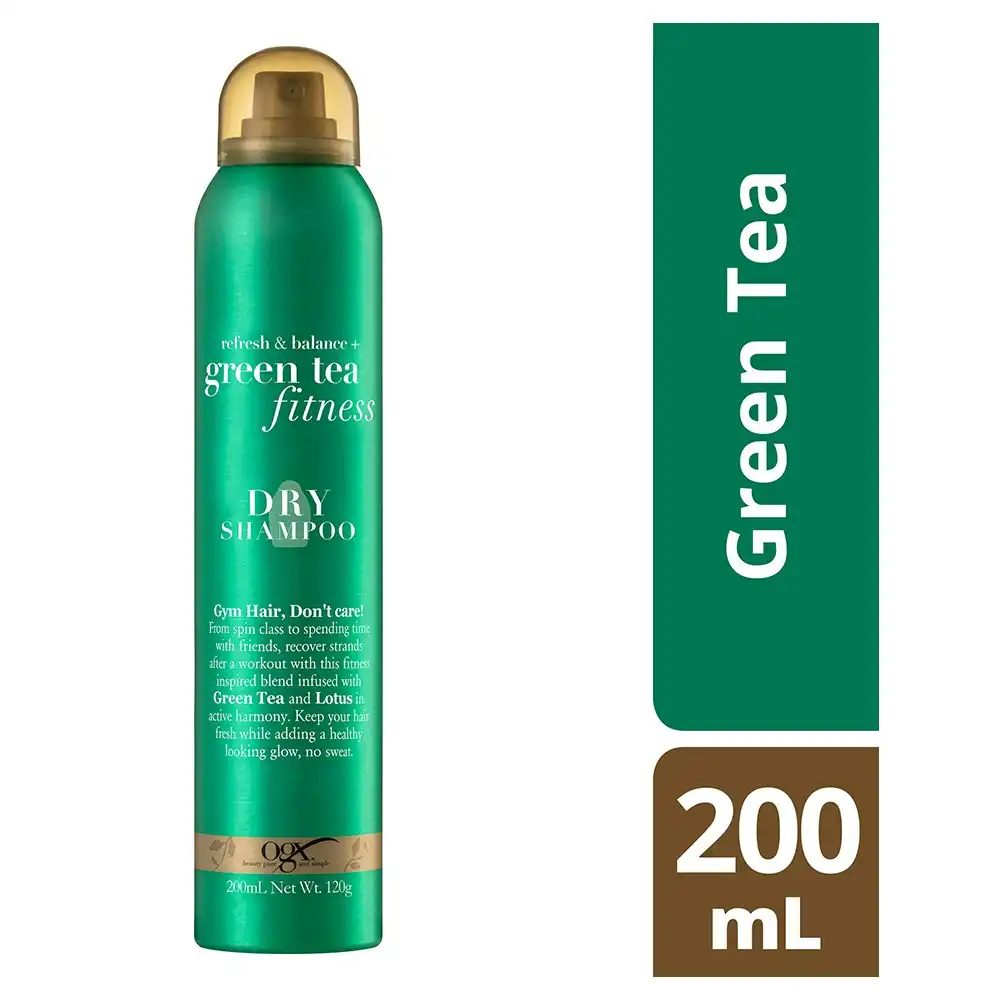OGX 120g/200ml Dry Shampoo Refresh & Balance Green Tea Fitness Hair Care Spray