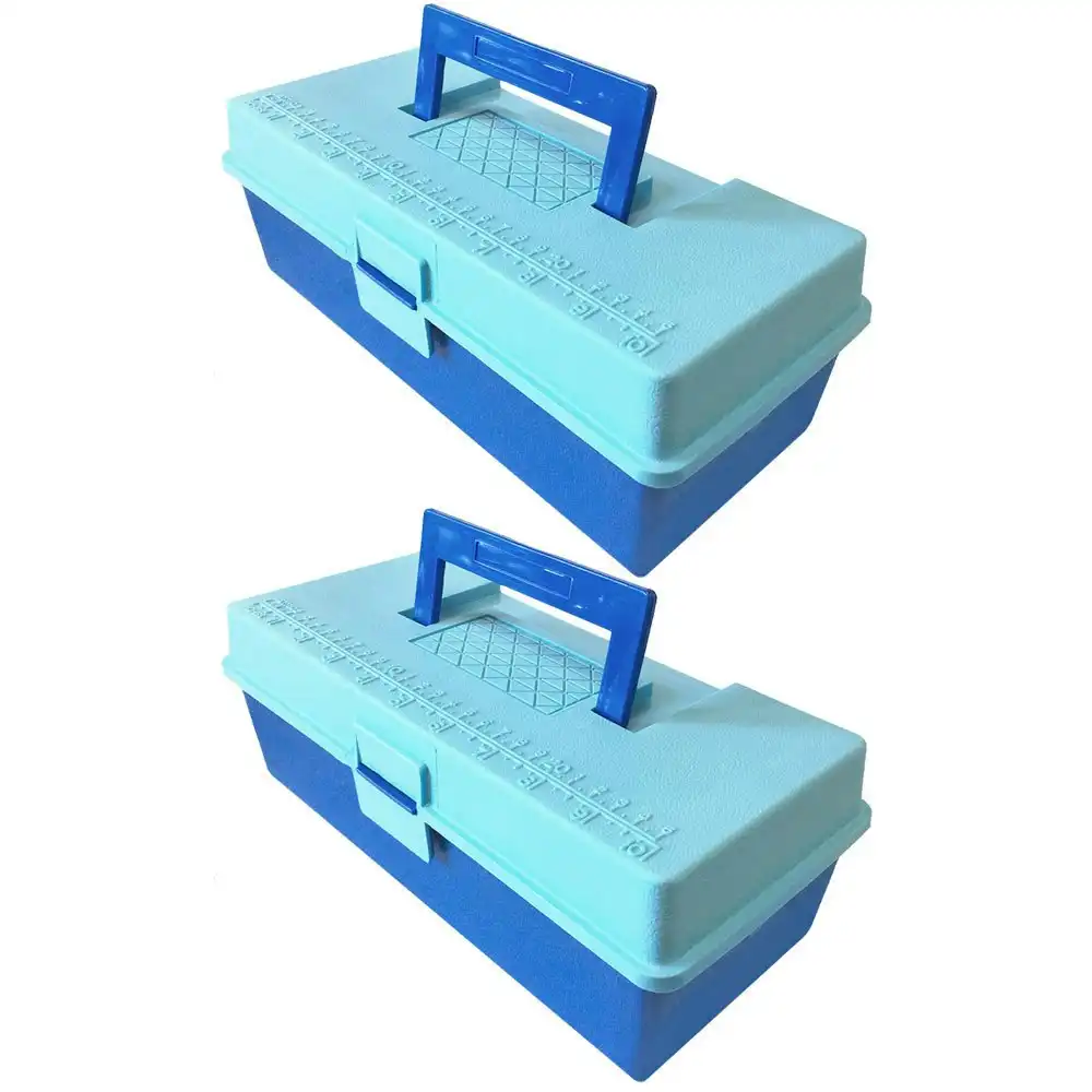 2x 28cm Storage Box/Case/Caddy/Organiser Tray for Tool/Sewing/Handcraft/Fishing