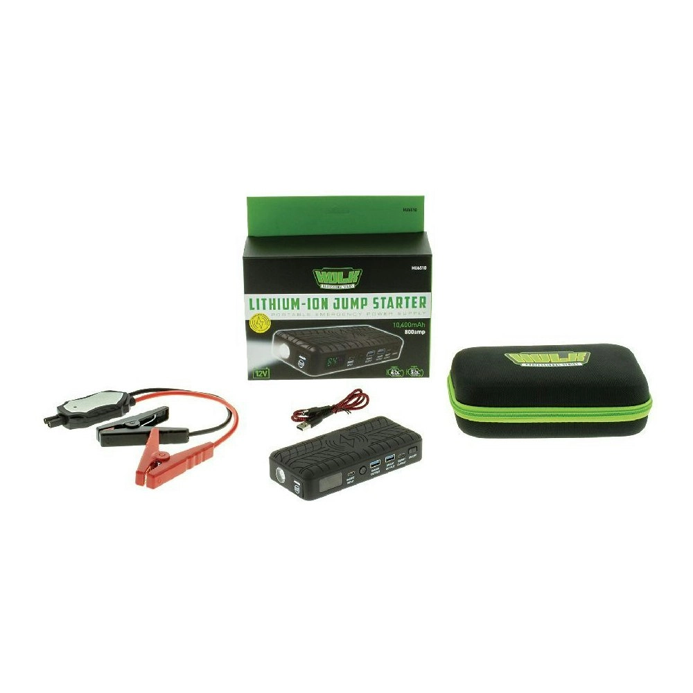 Hulk 4X4 Offroad Lithium-Ion Battery Emergency Jump Starter 10400Mah - 800 Amp