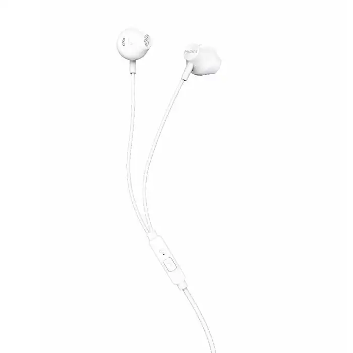 Philips In-Ear Earbud Neodynium Earphones/Headphones w/ Mic & 1.2m Cable White