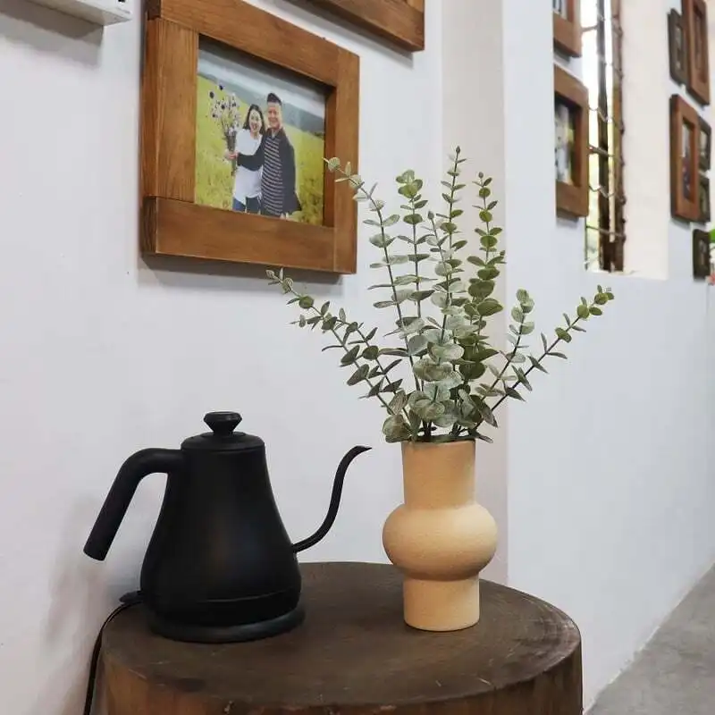 Willow & Silk Artificial/Faux 49cm Eucalyptus In Ceramic Vase