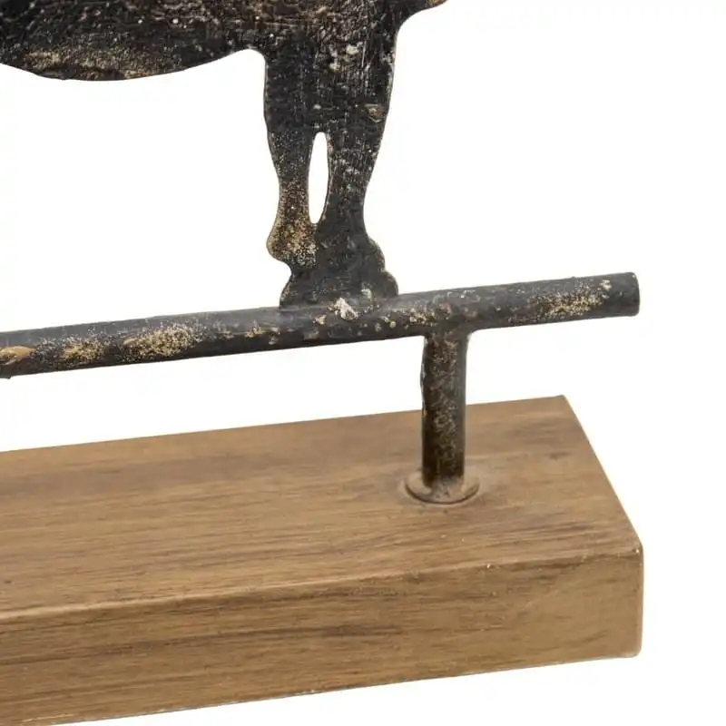 Willow & Silk Metal 30cm Animal Cow Statue/Figurine