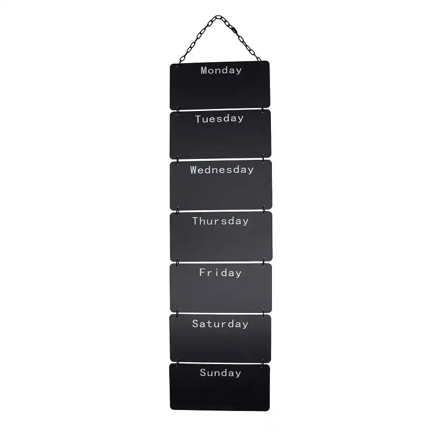 Willow & Silk Hanging 104cm 7-Day Message Stack Planner/Blackboard