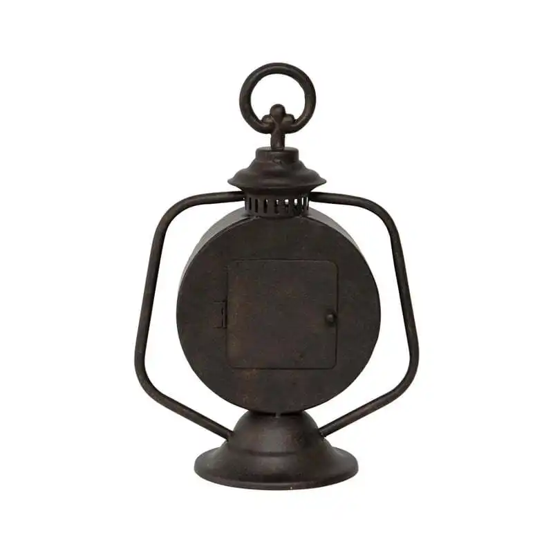 Willow & Silk Metal 30cm Antique Roman Numeral Lantern Table Clock