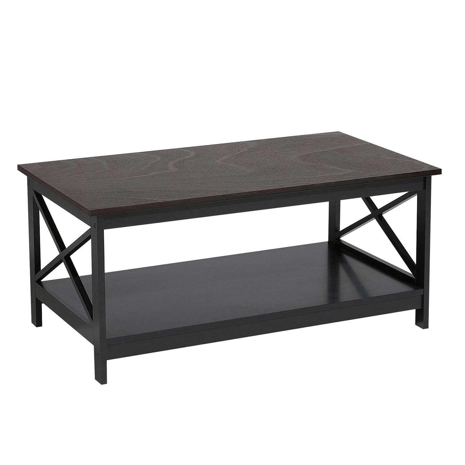 Sarantino Irene Black Cross Coffee Table