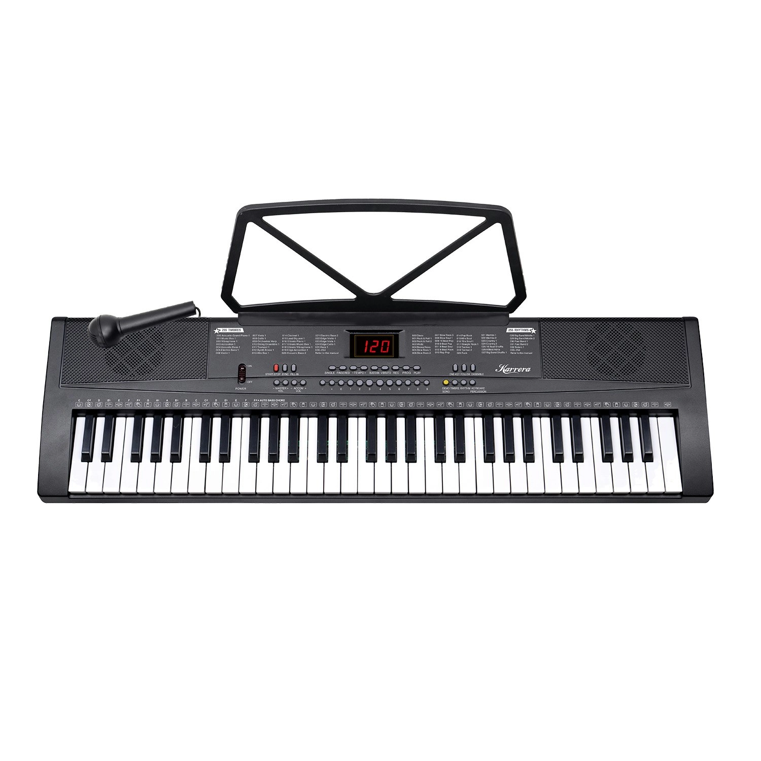 Karrera 61-Key Electronic Piano Keyboard 75cm - Black