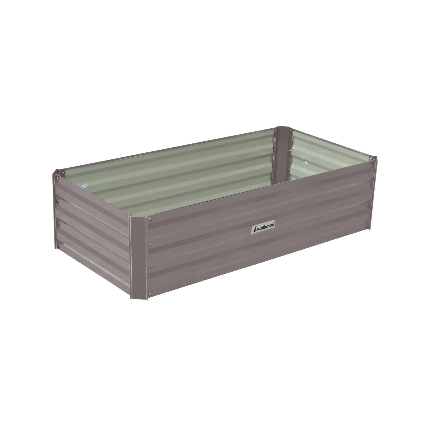 Wallaroo Garden Bed 120 x 60 x 30cm Galvanized Steel - Grey