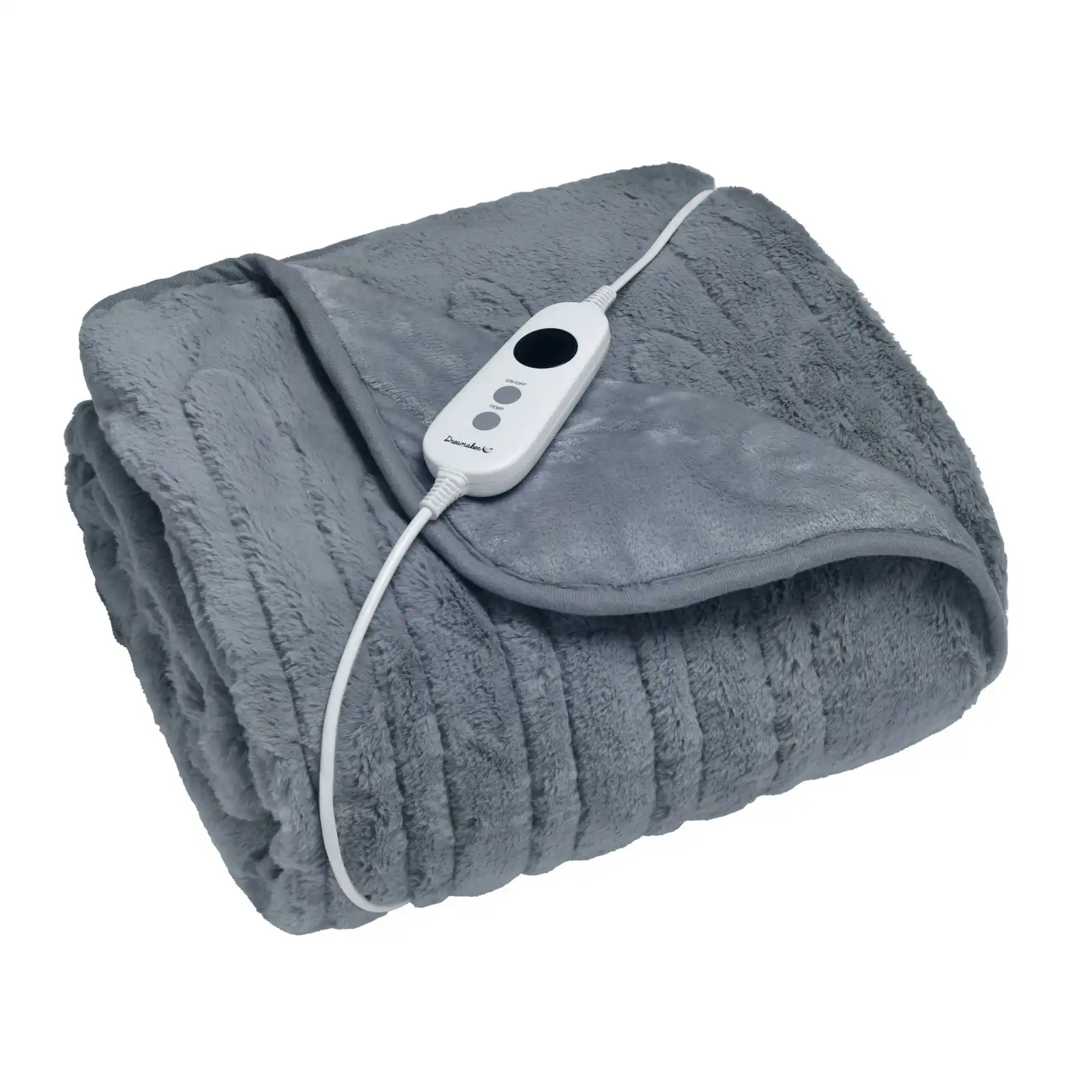 Dreamaker Faux Mink Heated Throw Blue Grey 160x120cm