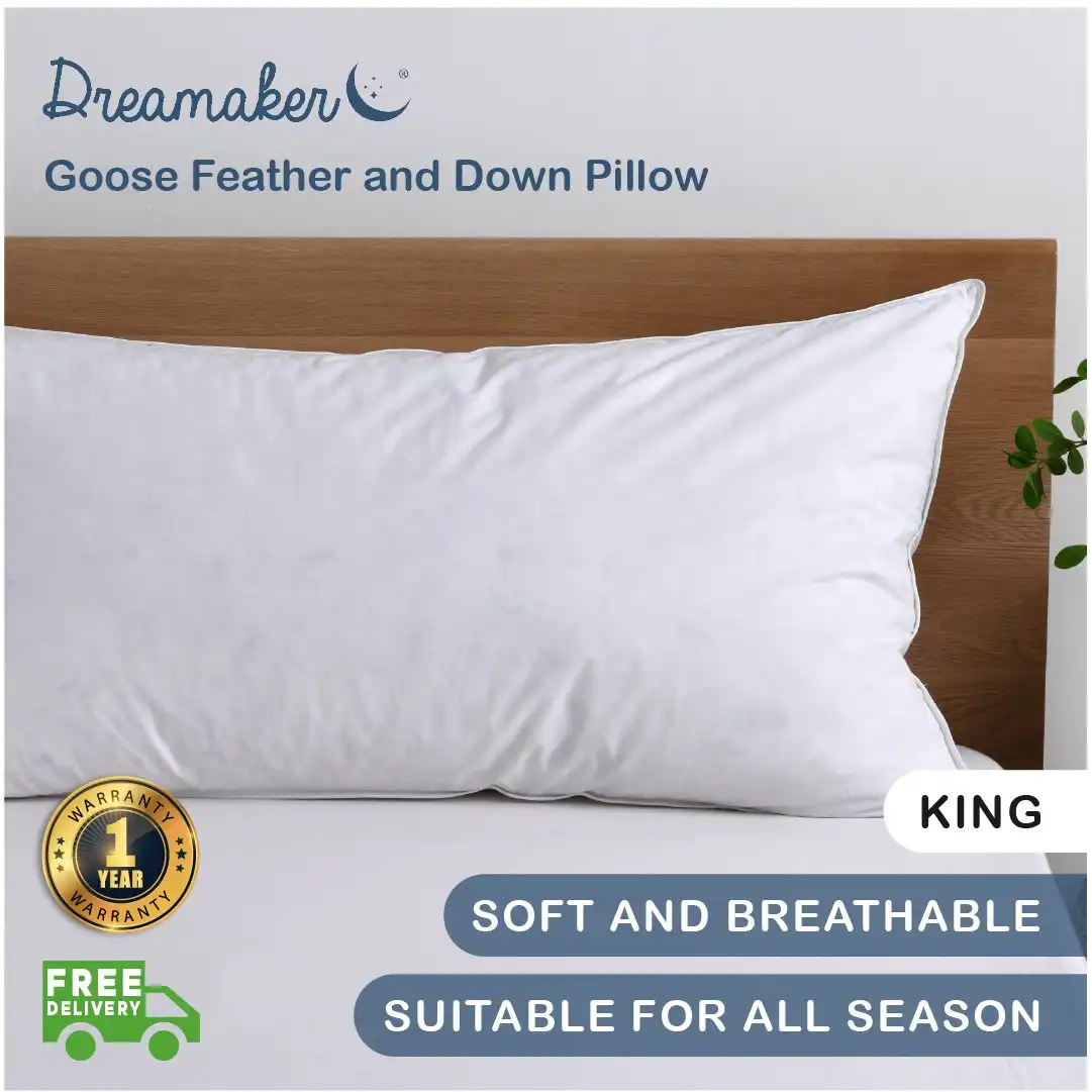 9009496 Dreamaker Goose Feather and Down King Pillow