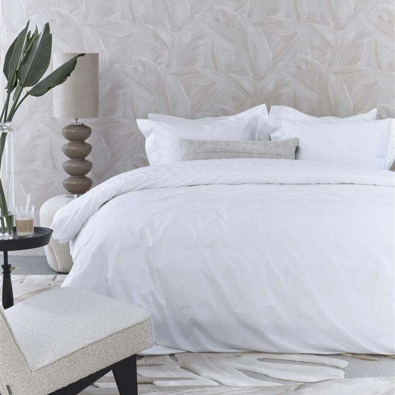 Riviera Maison Elowen Cotton White Quilt Cover Set