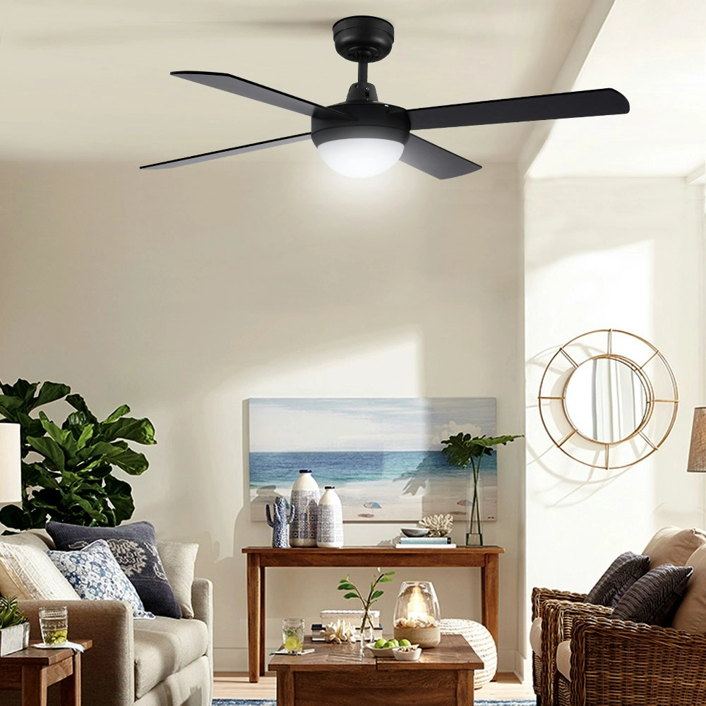 Devanti 52'' Ceiling Fan AC Motor w/Light w/Remote - Black