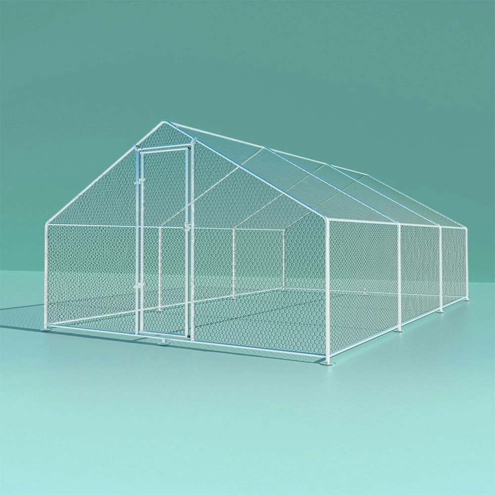 i.Pet Chicken Coop Cage 3x6x2m Galvanised Steel