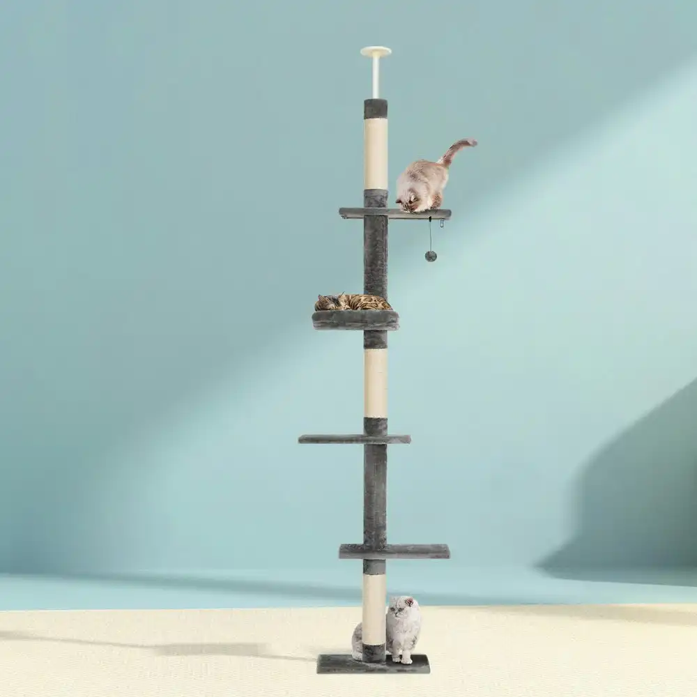 i.Pet Cat Tree 290cm Tower Scratching Post Scratcher Floor to Ceiling Cats Bed
