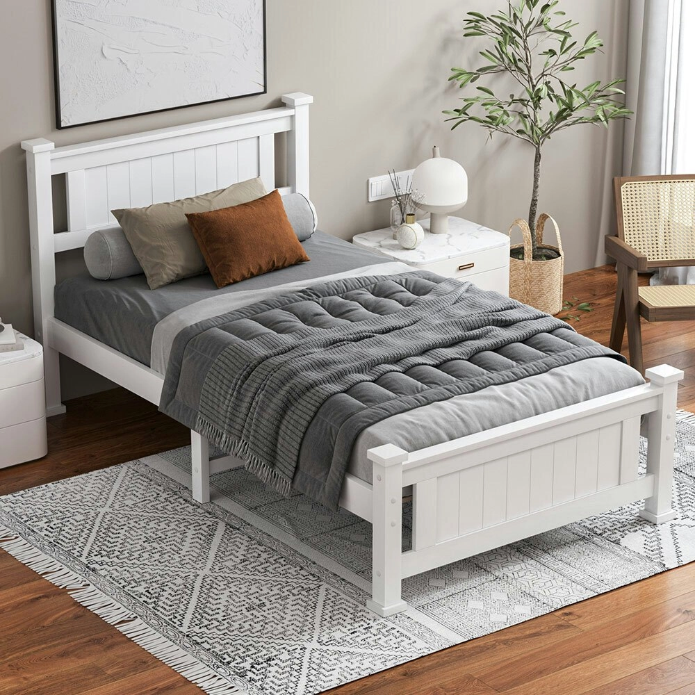 Alfordson Bed Frame Single Size Wooden Base Arne