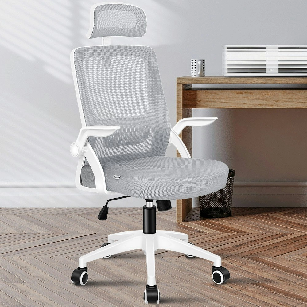 Alfordson Mesh Office Chair White & Grey