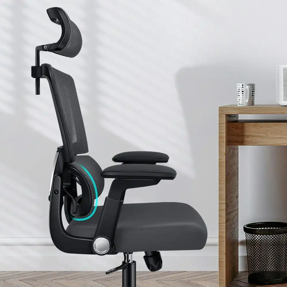 Alfordson Ergonomic Computer Mesh Office Chair Black Dark Grey
