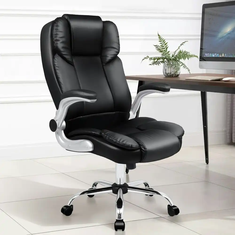 Alfordson Office Chair Executive Leather Seat Black