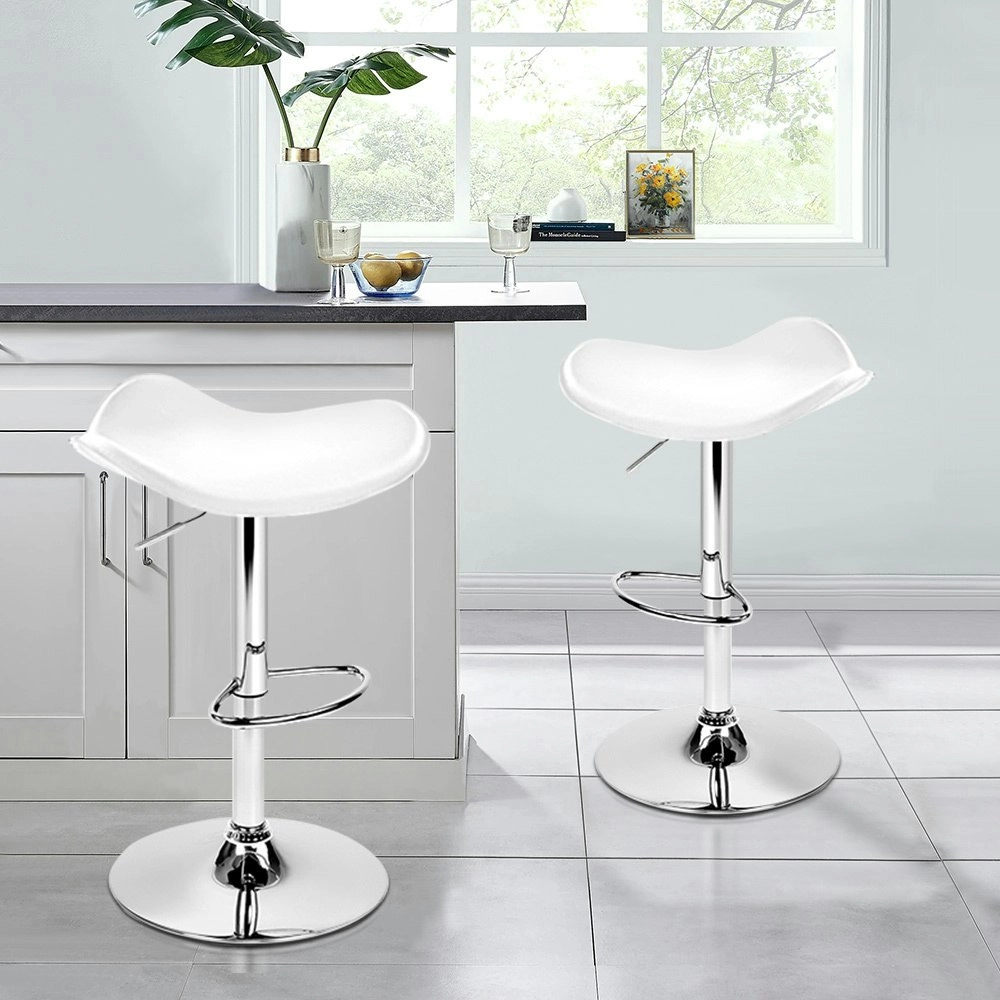 Alfordson Bar Stools Kitchen Swivel White Portia x2