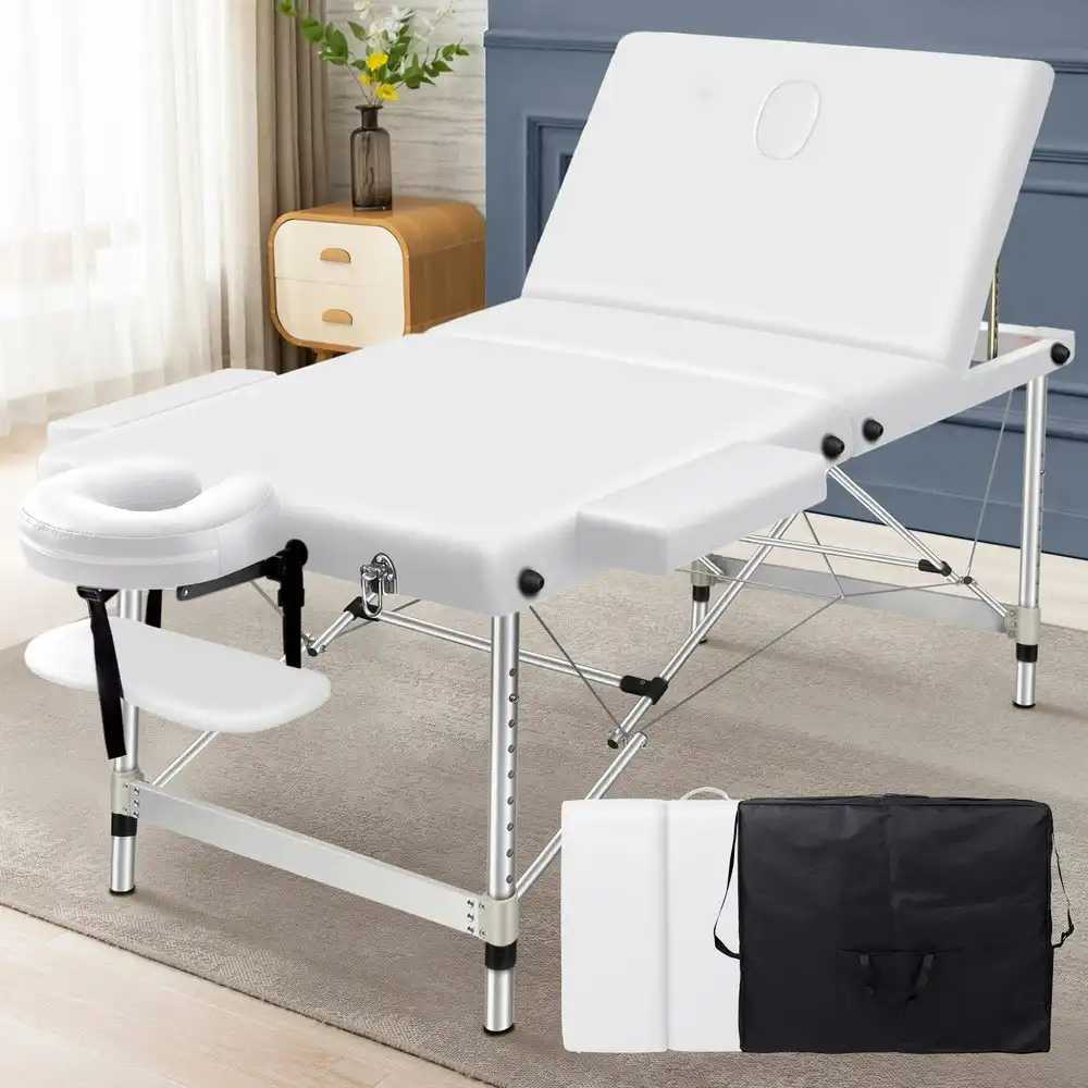 Alfordson Massage Table 3 Fold 65cm White