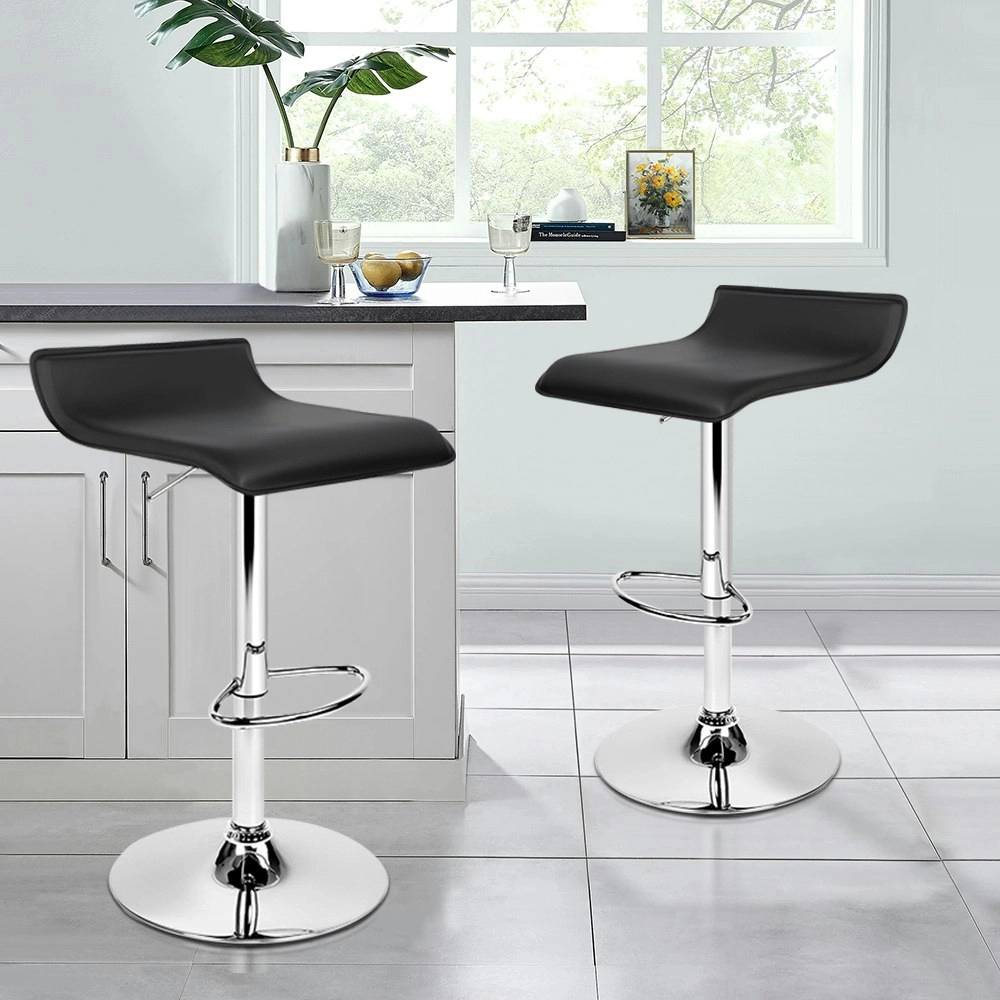 Alfordson Bar Stools Kitchen Swivel Black Saxton x2