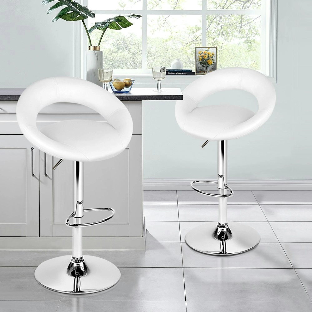 Alfordson Bar Stools Kitchen Swivel Bar Stools White Ovadia x2