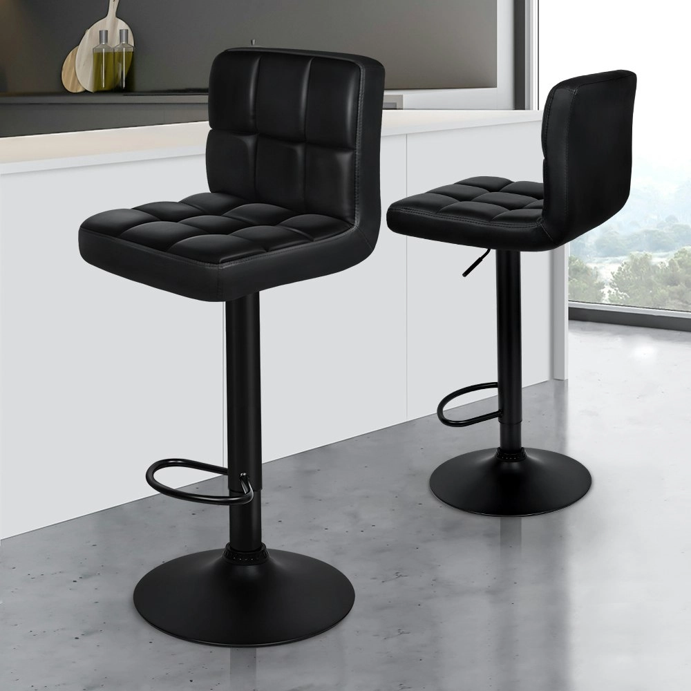 Alfordson Bar Stools L Shape All Black Ralph x2