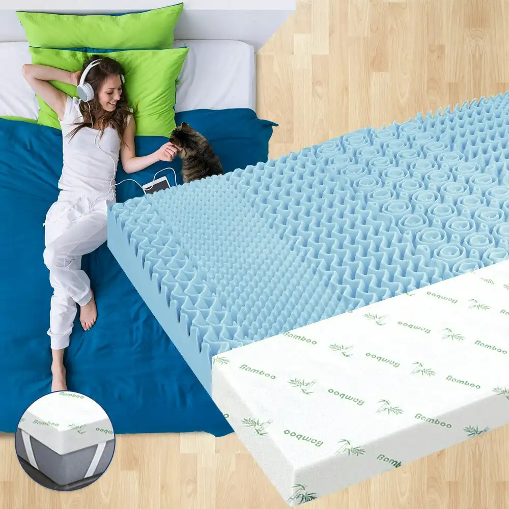 S.E. Memory Foam Mattress Topper 7 Zone 5CM Double