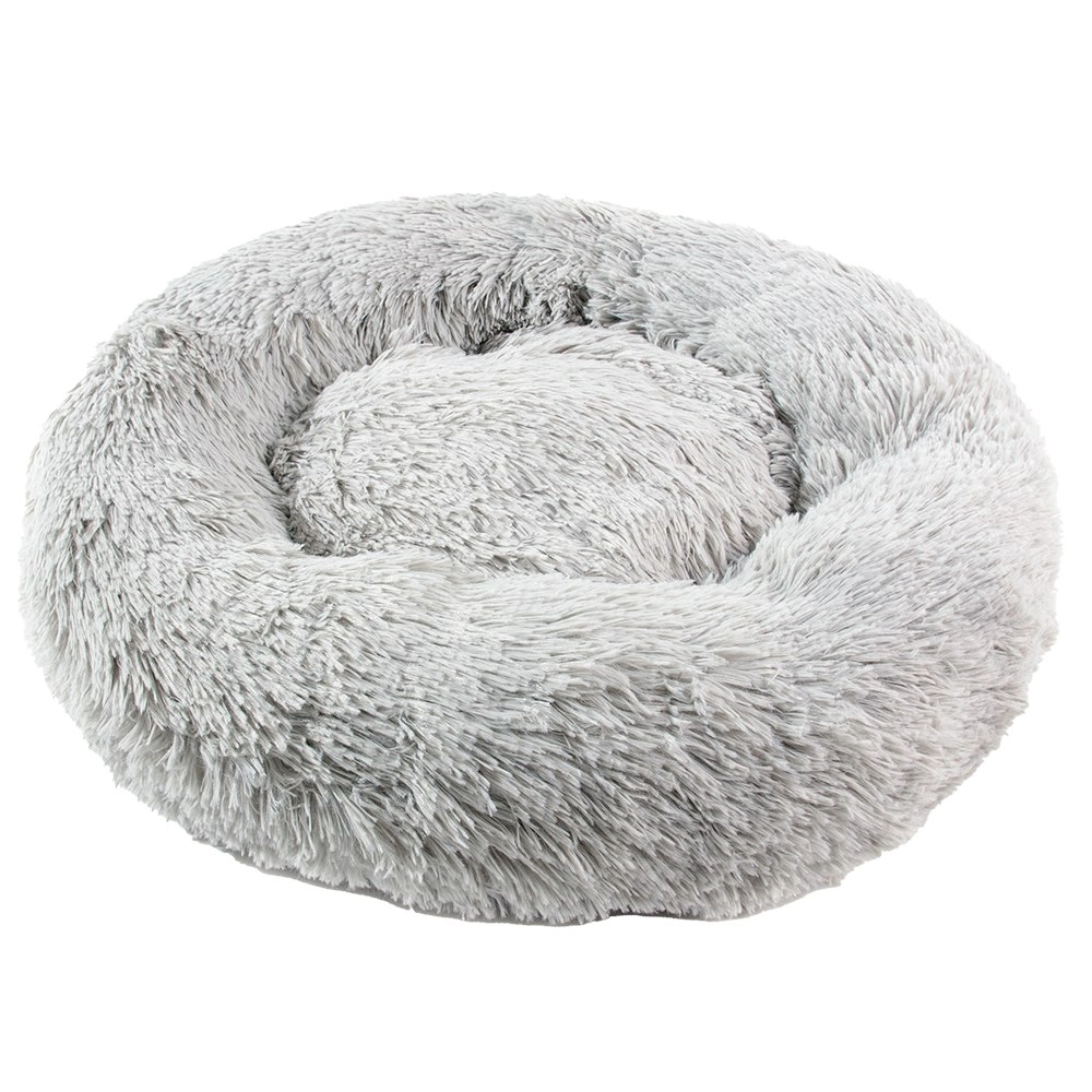 Furbulous Calming Dog or Cat Bed in Light Grey - XXLarge - 100cm Diameter