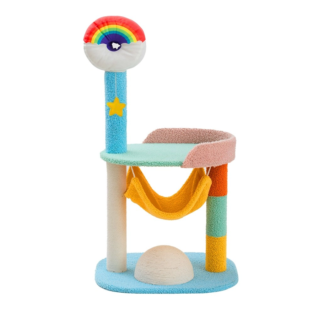 Furbulous 86cm Cat Tree Tower and Scratching Post Rainbow style