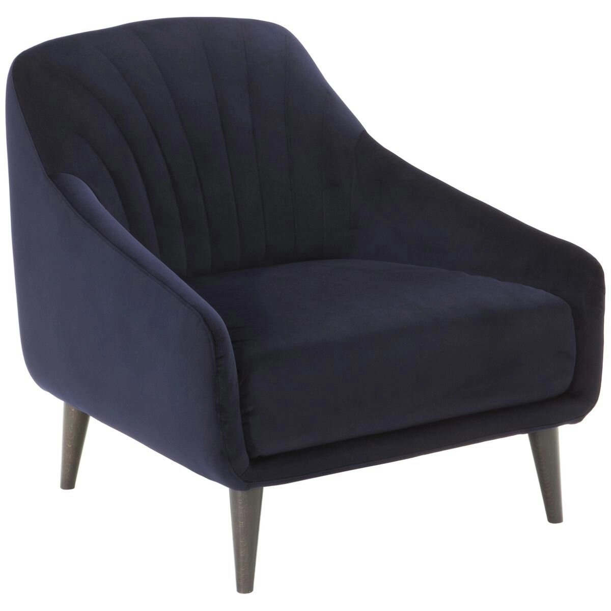 Natuzzi Editions Felicita Navy Blue Armchair Fabric