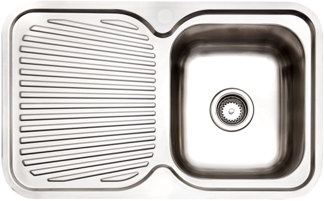 Arc Single Bowl Left Hand Drainer Inset Sink